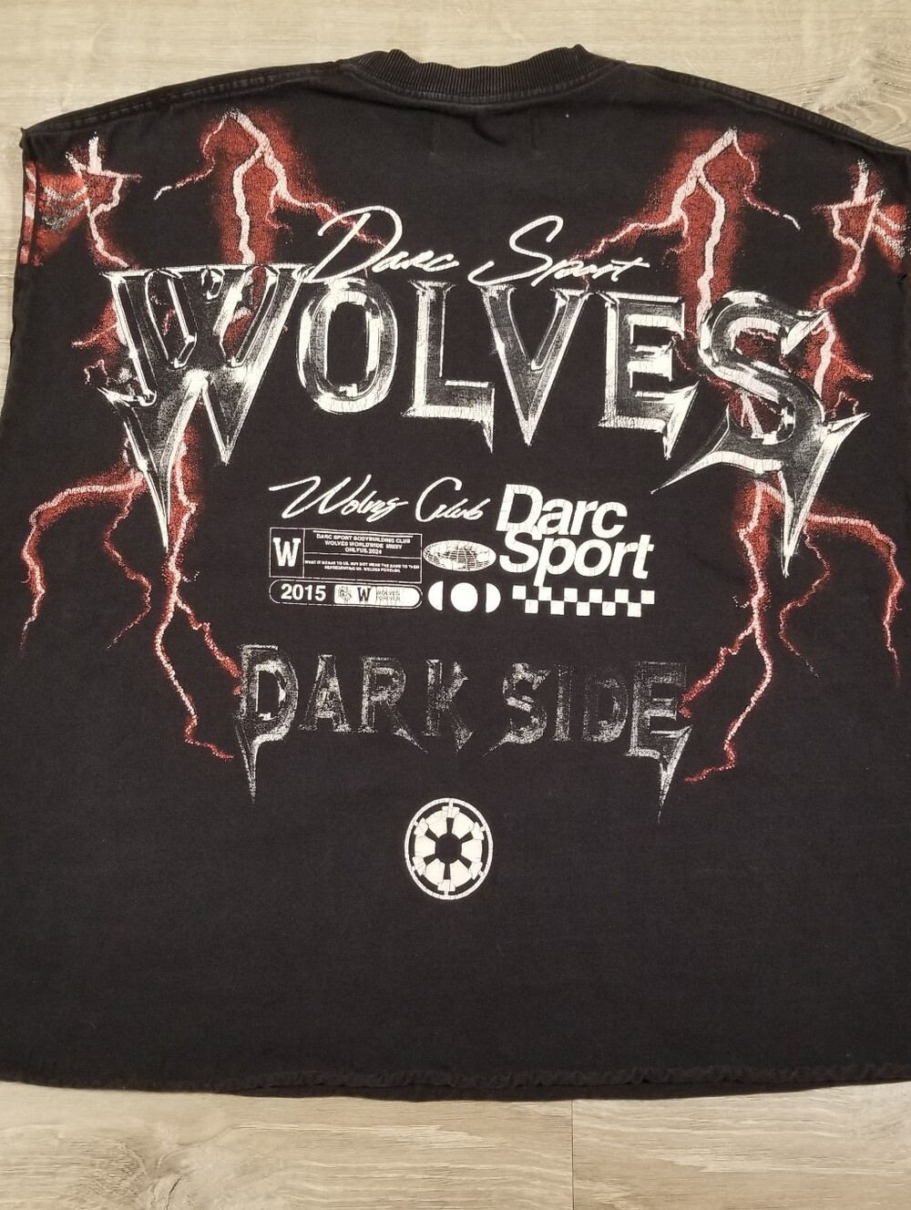 Darc Sport Wolves Shirt Mens M Star Wars Dark Side Ride The Lightning #57/1000